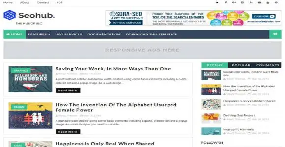 SeoHub AdSense Friendly Blogger Templates